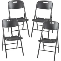 [en.casa] Ljusnarsberg Klappstuhl 87 x 46 x 53 cm schwarz 4 St.