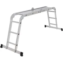 TOOLCRAFT TO-10104645 Aluminium Multifunktionsleiter klappbar Arbeitshöhe (max.): 4.3 m Silber 15.7 kg