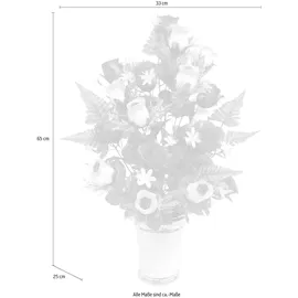 I.GE.A. Kunstpflanze Rosen Rosen, I.GE.A., Höhe 65 cm rot