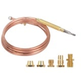 Universal-Thermoelement, Temperatursensoren mit 5 Muttern, Gas Thermoelement Set Ersatz-Thermoelement-Kit-Adapter für Gasöfen Induktionsherde Gasherde Gasgrill Heizgeräte Boiler Warmwasserbereiter