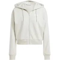 Adidas Essentials 3-Stripes French Terry Full Zip Hoodie, Wonder Alumina/White, M