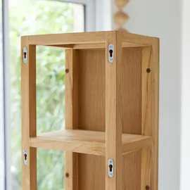 Tikamoon Hochschrank 30 x 170 x 25 cm Braun Teak