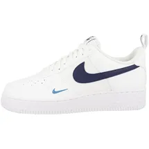 Nike Herren Air Force 1 '07 Sneaker, White Deep Royal Blue Lt Photo Blue, 41 EU