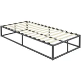 ML DESIGN modern liv Metallbett Bettgestell Schlafzimmerbett Stahl Bett Lattenrost Anthrazit 90x200cm