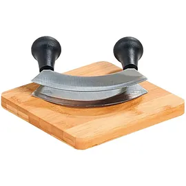 KESPER Kräuterschneidebrett 16 x 16 x 1,8 cm mit Wiegemesser
