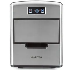 Klarstein Metropolitan Eiswürfelmaschine 12kg/24h digitales Display Edelstahl