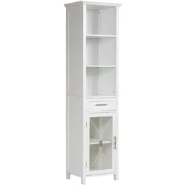 Teamson Home Delaney Badezimmerschrank aus Holz mit Schubladen Weiß