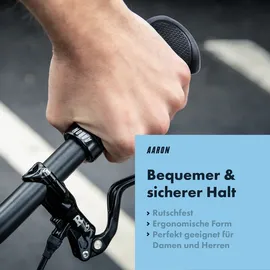 Aaron Ergonomic Fahrradgriffe - mit Gel-Dämpfung - Schwarz