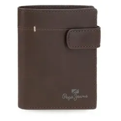 Pepe Jeans Unisex. 7841232 Klammerbeutel aus Leder mit Klickverschluss Braun (OSFA), Lässig