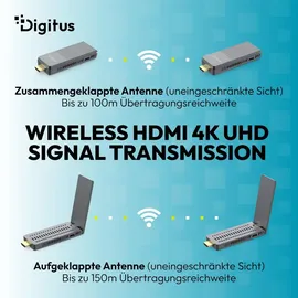 Digitus 4K Wireless HDMI Extender Set, 150 m 4K/60Hz