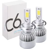 Trade Shop Traesio - Trade Shop - paar abblendlicht fernlicht lampen C6 HB3 9005 6000K led 8V-48V f 36W/3800LM auto motorrad -