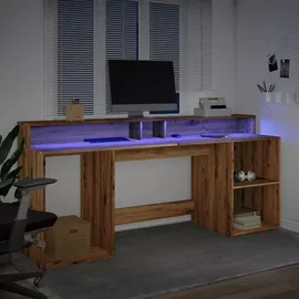 vidaXL Schreibtisch Artisan-Eiche braun
