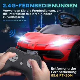 Homcom Elektroauto Lamborghini Aventador SVJ Roadster 12V rot (1-tlg)