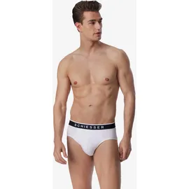 SCHIESSER Slip unifarben weiß L 6er Pack