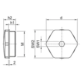 Stahl Verschlussstopfen M25x1,5 8290/3-M25