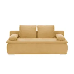 smart Schlafsofa  Leonie ¦ gelb ¦ Maße (cm): B: 198 H: 92 T: 90