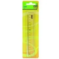 IDENA Lineal transparent, 16cm Blister