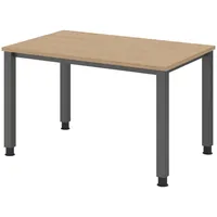 Bümö Schreibtisch Eiche, Nachbildung,Eiche, Rechteckig, 120x74x80 cm, FSC Mix,