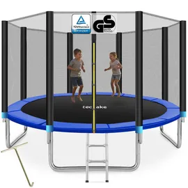 Tectake Garfunky 366 cm inkl. Sicherheitsnetz und Leiter schwarz/blau