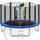 Tectake Garfunky 366 cm inkl. Sicherheitsnetz und Leiter schwarz/blau