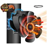 Kaminventilator Magnetisch Ofenventilator Ohne Strom, Leise Kaminventilator mit