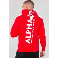 Alpha Industries Back Print Kapuzenpullover Speed Red S