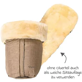 Fellhof Lammfell Fußsack Aspen, Beige