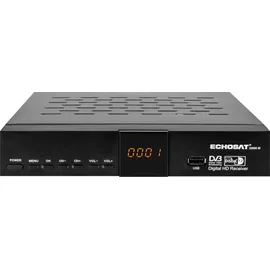 Echosat OM-20900M – HD Sat-Receiver (DVB-S/DVB-S2, USB Mediaplayer, Scart, HDMI, 4-stelliges Display, EPG, 2 × USB) – Schwarz