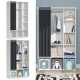 Vicco Kinderkleiderschrank Luigi 105,8 x 178,1 cm Kiefer weiß