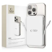 TECH-PROTECT PB31 10000 mAh, 15 W, 37 Wh), Powerbank Weiss