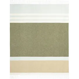Biederlack Blockstripe Plaid 130 x 170 cm Grün