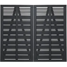 Plus Doppeltor Silence 200 x 170 cm Schwarz