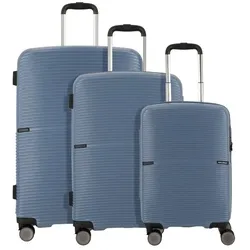 Worldpack San Francisco 4 Rollen Kofferset 3-teilig graublau