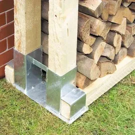Westfalia Kaminholzregal feuerverzinkt 10 x 15,3 x 32,8 cm Silber