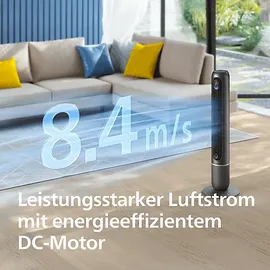 Philips CX7550/01 30 cm Turmventilator Dunkelgrau/Metall
