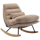 Vente-unique-Schaukelsessel - Stoff - Taupe - RELIACO