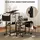 Homcom Höhenverstellbar Braun Metall, 92x104x40 cm, Arbeitszimmer, Büro, Rustikales