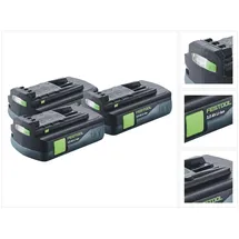 Festool Akku Set 18 V 3,0 Ah 3 Stück