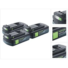 Festool Akku Set 18 V 3,0 Ah 3 Stück