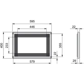 Emuca Einbaurahmen Mikrowelle 60x40 cm Weiß