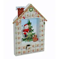 Adventskalender Haus Holz (21564w) mit 3D-Weihnachtsszene