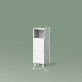 livinity Fucino Midischrank 30 x 95 cm Grau