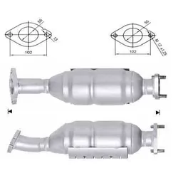 VEGAZ Katalysator mit Anbaumaterial für HYUNDAI 28950-27820 28950-27810 HUK-963