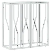 VidaXL Konsolentisch 70x30x70 cm Edelstahl und Glas
