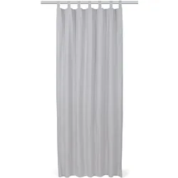 TOM TAILOR Unisex Unifarbener Schlaufenvorhang aus Baumwolle, grau, Uni, Gr. 140/255