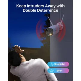 ZOSI 4MP WLAN Überwachungskamera Set Außen Weiß