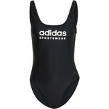 adidas Women's Sportswear U-Back Swimsuit Badeanzug, Black/White, 30
