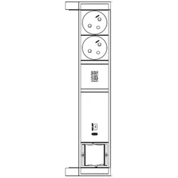 Bachmann DESK 2 - Steckdosenleiste - included mounting bracket - Wechselstrom 25
