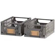 OEM Aufbewahrungskiste 25 x 16,5 x 10 cm 5-tlg. dunkelgrau