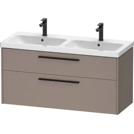 Duravit D-Code Doppel-Waschtischunterschrank DC46740BD430000, Griff, Diamantschwarz, Basalt Matt, wandhängend, Schubkästen, 2, 1184x555x460 mm